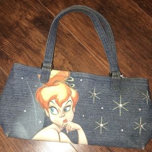 Disney Store Denim blue Jean tinkerbell purse